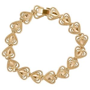 New Vanessa Mooney the heart bracelet gold tennis bracelet heart jewelry gold